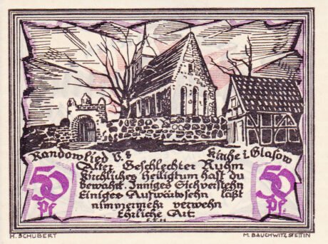 Реверс банкноты 50 fenigów (Niemcy) 1921