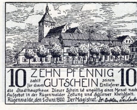 Аверс банкноты 10 fenigów (Niemcy) 1920