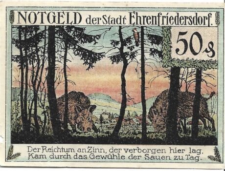 Реверс банкноты 50 fenigów (Niemcy) 1921