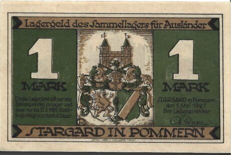 Аверс банкноты 1 sygnatura Sammellager für Ausländer (Niemcy) z 1921 roku