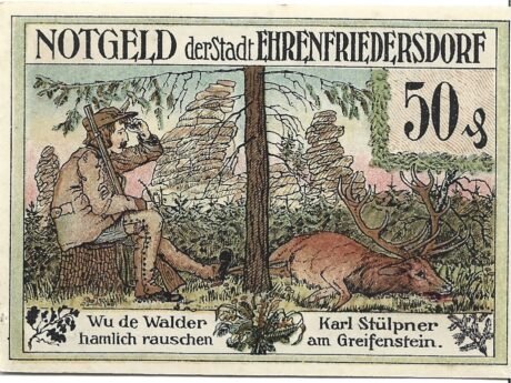 Реверс банкноты 50 fenigów (Niemcy) 1921