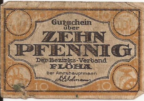 Аверс банкноты 10 пфеннигов (Германия)