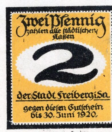 Реверс банкноты 2 fenigi (Niemcy) 1920