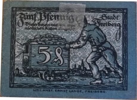 Реверс банкноты 5 fenigów (Niemcy) 1922