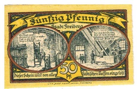 Реверс банкноты 50 fenigów (Niemcy) 1921