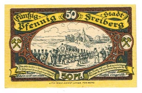 Реверс банкноты 50 fenigów (Niemcy) 1921