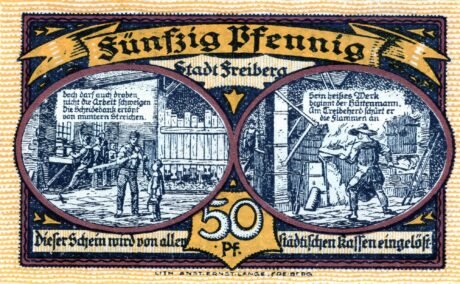 Реверс банкноты 50 fenigów (Niemcy) 1921