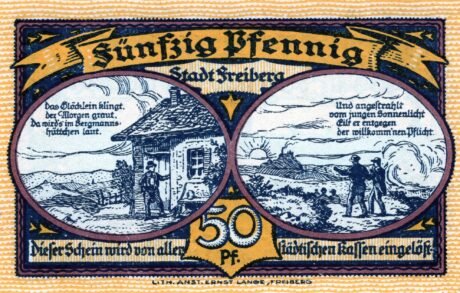 Реверс банкноты 50 fenigów (Niemcy) 1921