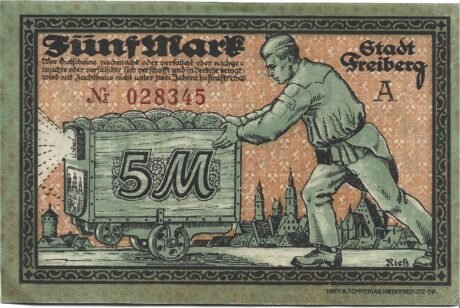 Реверс банкноты 5 marek (Niemcy) 1918