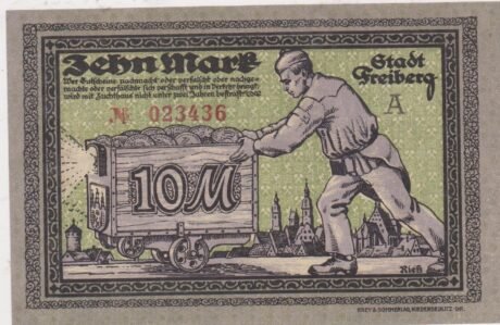 Реверс банкноты 10 marek (Niemcy) 1918