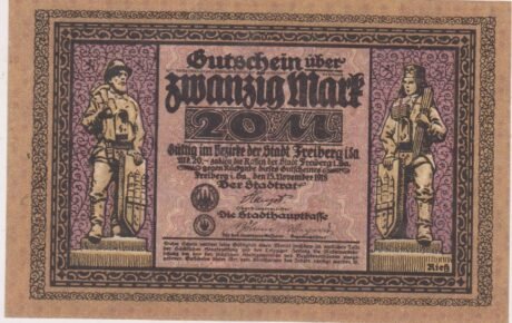 Аверс банкноты 20 marek (Niemcy) 1918