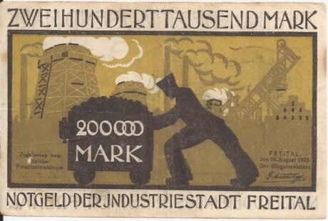 Аверс банкноты 200 000 marek (Niemcy) 1923