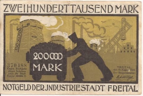 Реверс банкноты 200 000 marek (Niemcy) 1923