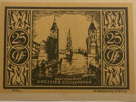 Реверс банкноты 25 fenigów (Niemcy) 1922