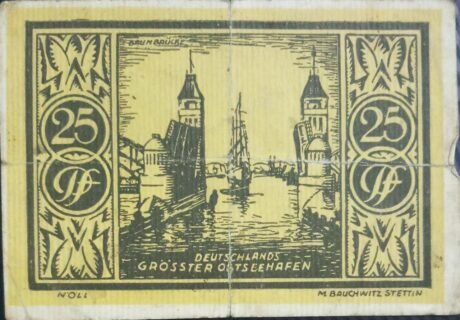 Реверс банкноты 25 fenigów (Niemcy) 1922