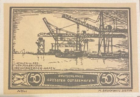 Реверс банкноты 50 fenigów (Niemcy) 1921