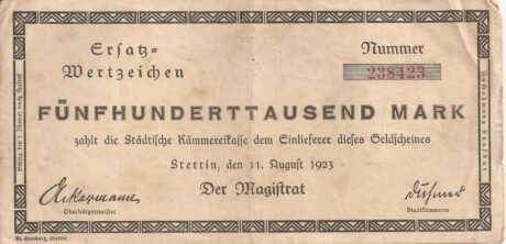 Аверс банкноты 500000 marek (Niemcy) 1923