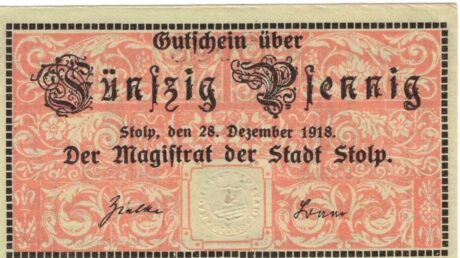 Аверс банкноты 50 fenigów (Niemcy) 1918