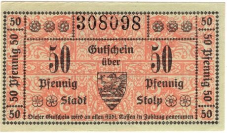 Реверс банкноты 50 fenigów (Niemcy) 1918