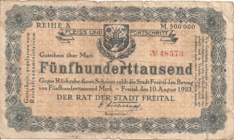 Аверс банкноты 500000 marek (Niemcy) 1923