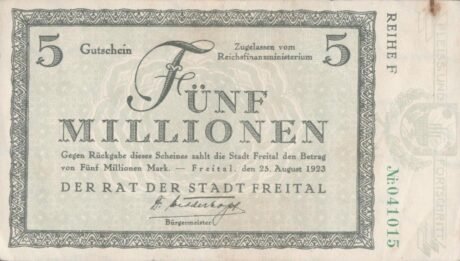 Аверс банкноты 5000000 marek (Niemcy) 1923