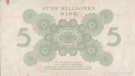 Реверс банкноты 5000000 marek (Niemcy) 1923