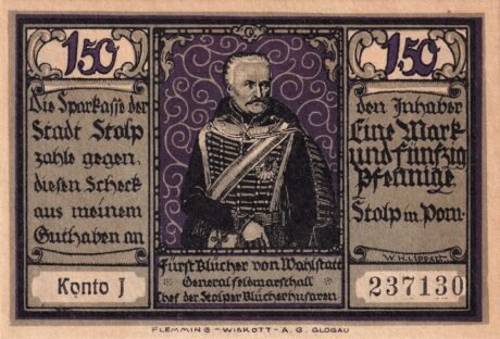 Аверс банкноты 1.50 марок (Германия) 1920 года