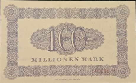 Реверс банкноты 100 000 000 marek (Niemcy) 1923