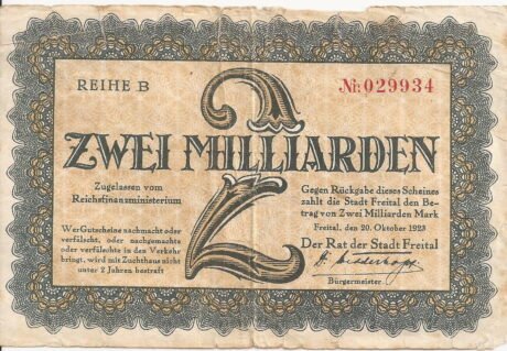 Аверс банкноты 2 000 000 000 marek (Niemcy) 1923