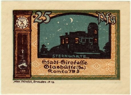 Реверс банкноты 25 fenigów (Niemcy) 1921