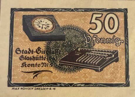 Реверс банкноты 50 fenigów (Niemcy) 1921