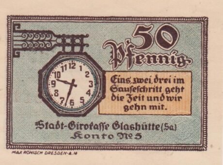 Реверс банкноты 50 fenigów (Niemcy) 1921