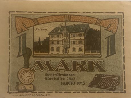 Реверс банкноты 1 marka (Niemcy) 1921