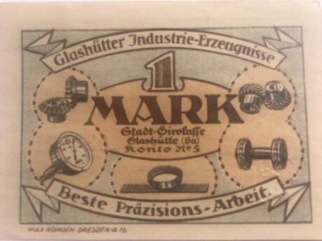 Реверс банкноты 1 marka (Niemcy) 1921