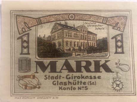 Реверс банкноты 1 marka (Niemcy) 1921