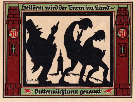 Реверс банкноты 50 fenigów (Niemcy) 1921