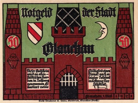 Аверс банкноты 50 fenigów (Niemcy) 1921