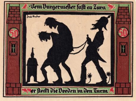 Реверс банкноты 50 fenigów (Niemcy) 1921