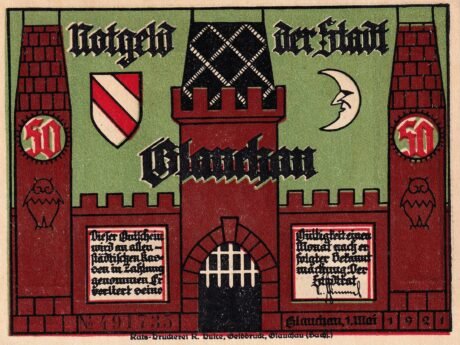 Аверс банкноты 50 fenigów (Niemcy) 1921