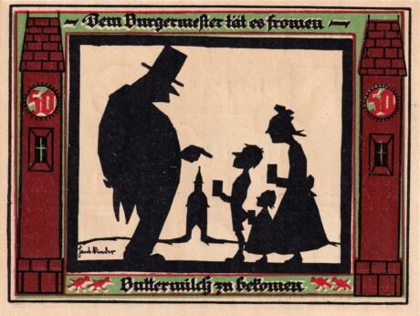 Реверс банкноты 50 fenigów (Niemcy) 1921