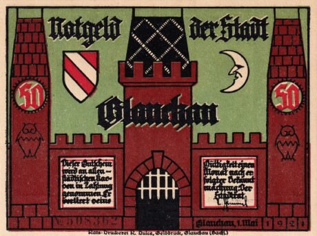 Аверс банкноты 50 fenigów (Niemcy) 1921