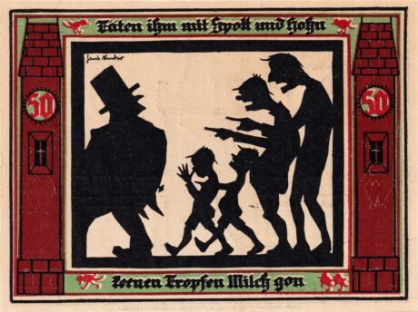 Реверс банкноты 50 fenigów (Niemcy) 1921