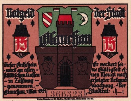 Аверс банкноты 75 пфеннигов (Германия) 1921 года