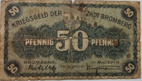 Аверс банкноты 50 fenigów (Niemcy) 1919