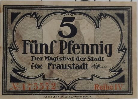 Аверс банкноты 5 пфеннигов (Германия)