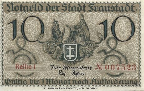 Аверс банкноты 10 fenigów (Niemcy)