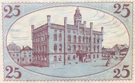 Реверс банкноты 25 fenigów (Niemcy)