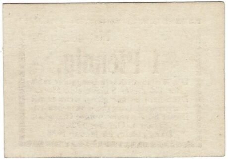 Реверс банкноты 1 fenig (Niemcy) 1920