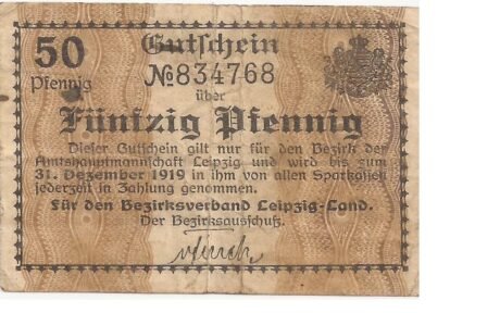 Аверс банкноты 50 пфеннигов (Германия)