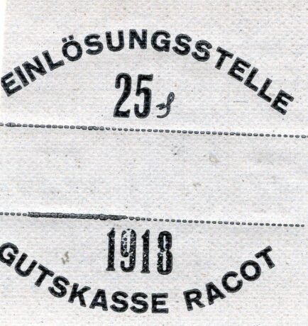 Реверс банкноты 25 fenigów (Niemcy) 1918